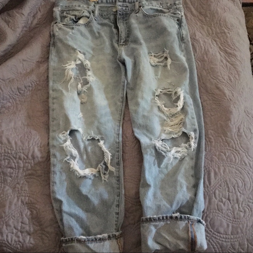 Ralph Lauren distressed boyfriend jeans